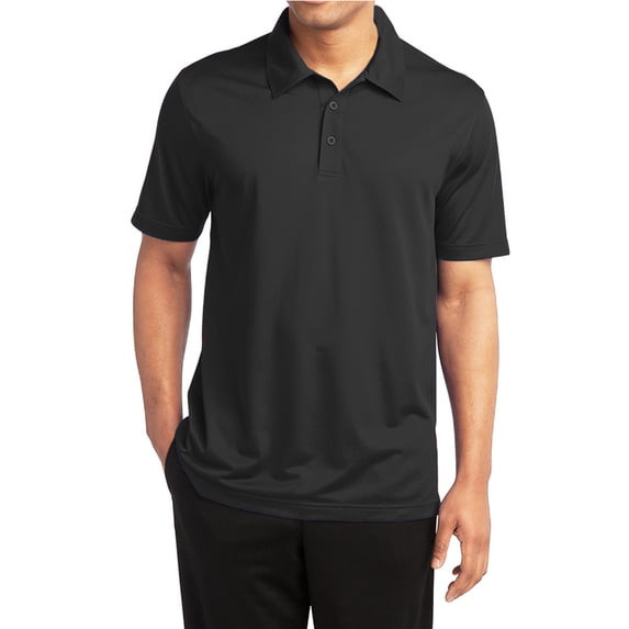 GALAXY BY HARVIC MEN'S DRY FIT MOISTURE-WICKING POLO SHIRT SIZE: MEN XL - BLACK