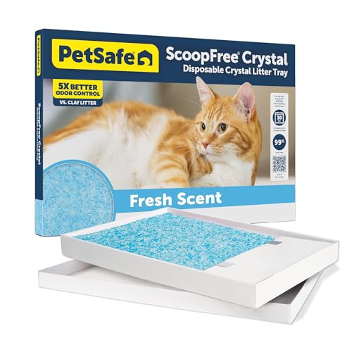 PetSafe ScoopFree Crystal Cat Litter & Refill Tray, 4.3 Lb Bag with Tray New