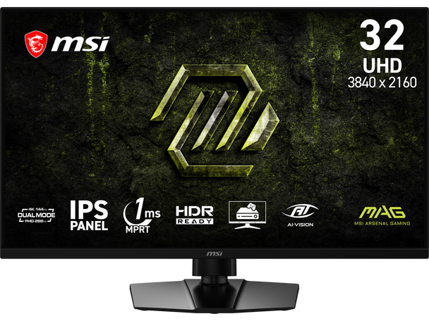 MSI 32 inch Dual Mode UHD 4K 144Hz Full HD 288Hz AMD FreeSync Premium (Adaptive