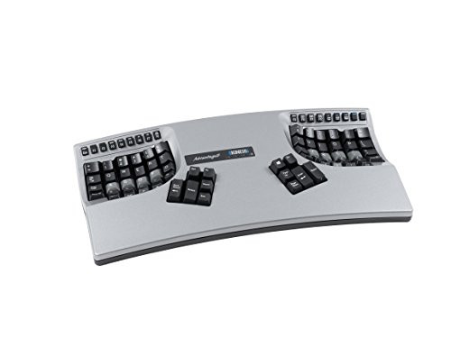 Kinesis Advantage2 Silver Ergonomic Keyboard (KB605) - Black