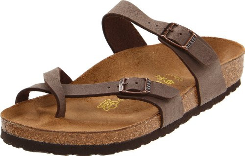 BIRKENSTOCK MAYARI OILY LEATHER WOMEN'S FLIP FLOPS SIZE MEN 9 WOMEN 11 MOCHA New