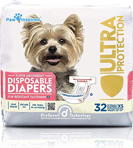 Paw Inspired Disposable Diapers, XS, 12-Count New