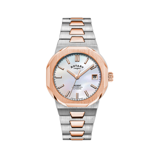 ROTARY WOMEN'S SPORT AUTOMATIC WATCH 36MM LB05412/07, STAINLESS STEEL, ROSE GOLD