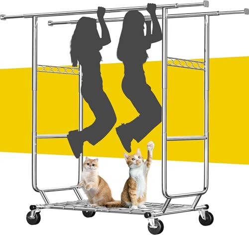 Raybee Clothes Rack, Collapsible Wardrobe Organizer, Heavy Duty Storage New