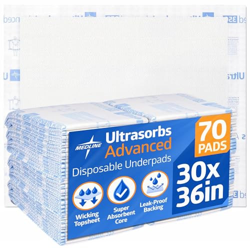 Medline Ultrasorbs Advanced Extra Strength Drypads 30" x 36" 70 Count New