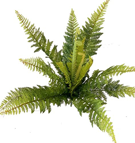 Artificial Boston Fern Bush Fake Persian Ferns Leaves Greenery Large B0B1MD3647 New