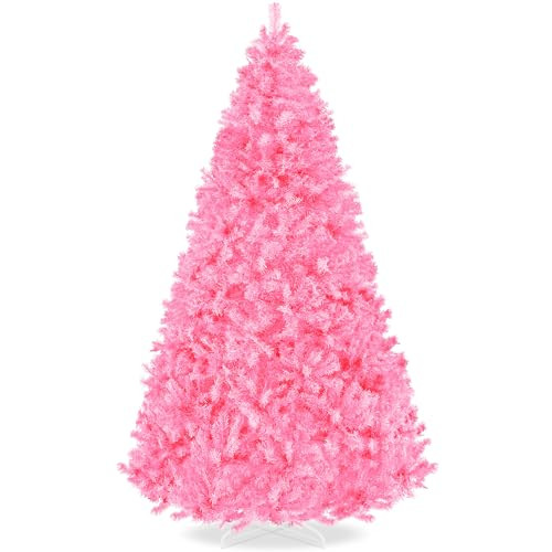 Best Choice Products Artificial Christmas Tree, 4.5ft Premium Unlit - Pink New