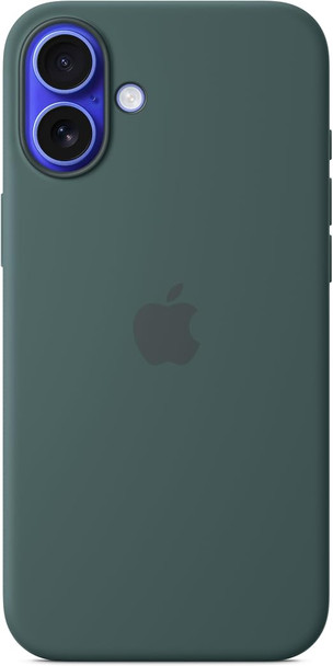 APPLE IPHONE 16 PLUS SILICONE CASE  MAGSAFE MATTE FINISH - LAKE GREEN