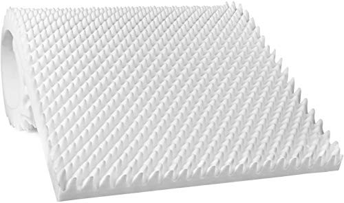 AK Trading CO. 2.5" x 36" x 72" Thick Convoluted Hospital Mattress Pad - White New
