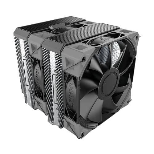 MONTECH NX600 Dual-Tower CPU Air Cooler, 6 Heat Pipes, 2 PWM Fans, Black