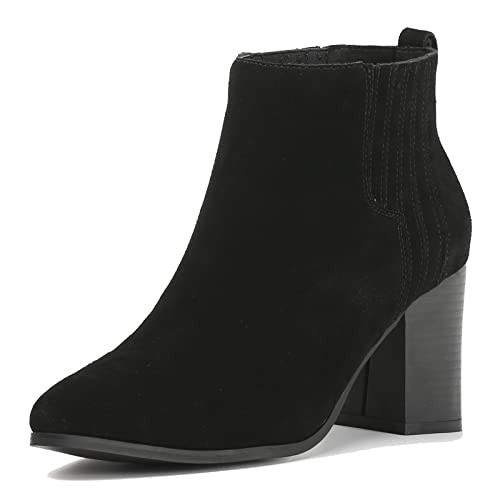 Amaravali Womens Ankle Boots, Casual Chelsea Booties AMFW216-BK-8-XHM - SIZE 9.5