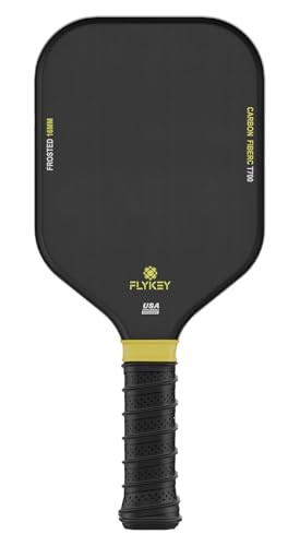FLYKEY PICKLEBALL PADDLES, T700 CARBON FIBER PICKLEBALL PADDLE - BLACK New
