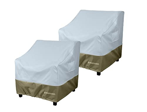 MONSOON PATIO CHAIR COVER WATERPROOF OUTDOOR LAWN PATIO CHAIR 36" - 2PK - GREEN