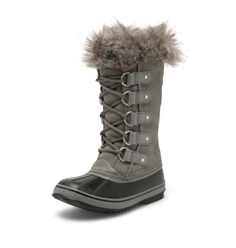 2115181052 SOREL WOMEN'S JOAN OF ARCTIC WATERPROOF BOOT SIZE 6.5 QUARRY/BLACK