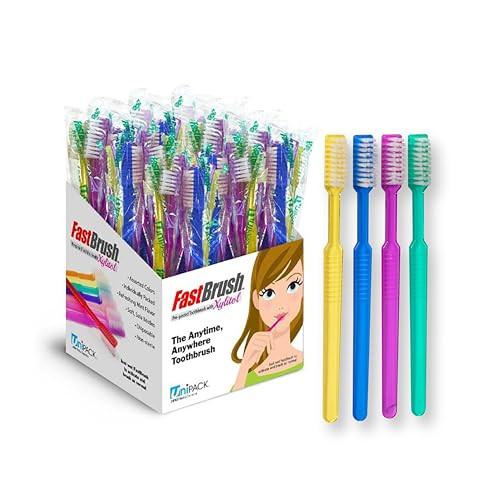 DUKAL FAST BRUSH PRE-PASTED DISPOSABLE TOOTHBRUSHES (BOX OF 100) - MULTICOLOR New