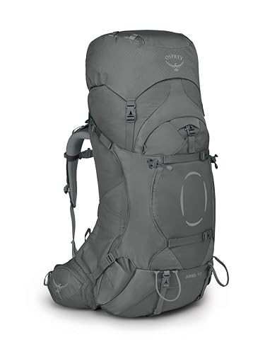 OSPREY ARIEL 55L WOMEN'S BACKPACKING BACKPACK, MEDIUM GRAY, WXS/S - SIZE: WOMEN New