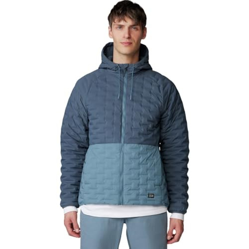 MOUNTAIN HARDWEAR MEN'S STRETCHDOWN JACKET MOON BLUE ADRIATIC BLUE L New