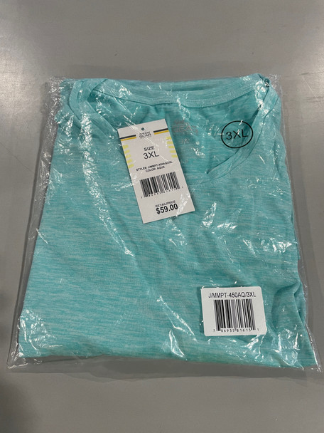 GALAXY BY HARVIC KICK START GEAR MEN'S SHORT SLEEVE CREW NECK TEE - 3XL - AQUA