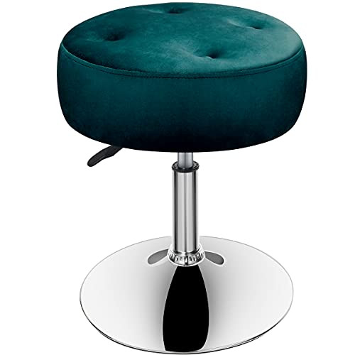 URFORESTIC Vanity Stool Velvet Makeup Stool Round Adjustable Swivel Stool New