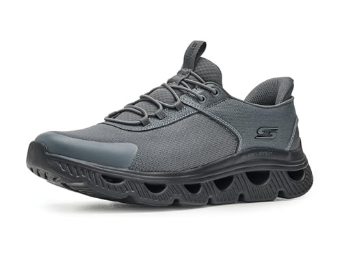 118425 Skechers Bob's Men's Arc Waves - Slick Turn, Charcoal/Black, Size 6.5