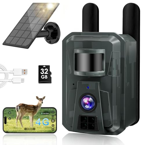 AXB TRAIL CAMERA NIGHT VISION 4G CELLULAR TRAIL CAM WITH MOTION WATERPROOF GRAY