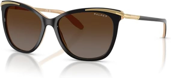 RALPH LAUREN RA5203 CATEYE SUNGLASSES - BLACK NUDE/BROWN GRADIENT POLARIZED