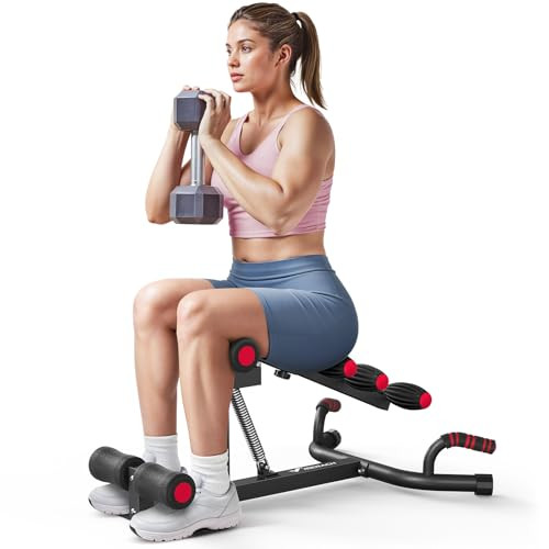 MERACH DEEP SQUAT MACHINE WOMEN ADJUSTABLE GLUTES TRAINER MACHINE - BLACK/RED