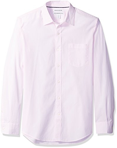 AMAZON ESSENTIALS SLIM FIT CASUAL POPLIN BUTTON SHIRT - SIZE: MEN XL - PINK