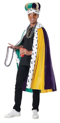 6222-005 CALIFORNIA COSTUMES CALICO MARDI GRAS CAPE CROWN ONE SIZE MULTICOLOR New