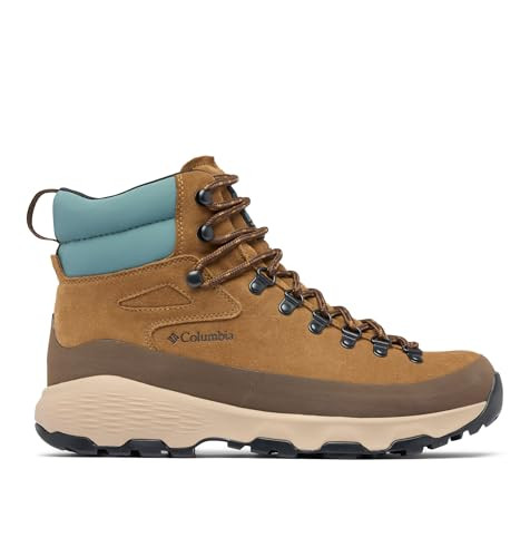 COLUMBIA NEWTON ALPINE PT MEN HIKING BOOTS LIGHT BROWN METAL SIZE 10.5