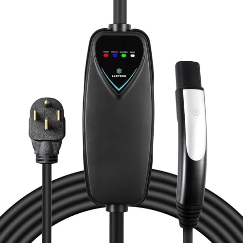 LECTRON LEVEL 2 TESLA CHARGER 240V 40 AMP NEMA 14-50 PLUG 16 FT EXTENSION CORD