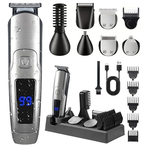 RITARGA BEARD TRIMMER FOR MEN 14-IN-1 CORDLESS GROOMING KIT - SILVER