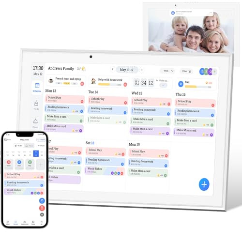 RINGCO 10.1" DIGITAL CALENDAR SMART TOUCHSCREEN PLANNER YI10K2 - WHITE