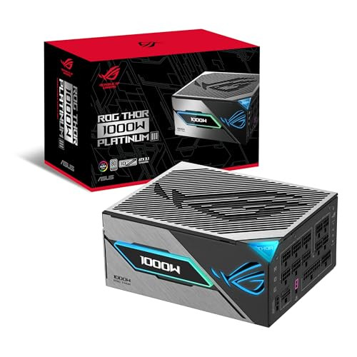ASUS ROG THOR 1000W PLATINUM III PSU 80 PLUS PLATINUM CERTIFIED - BLACK
