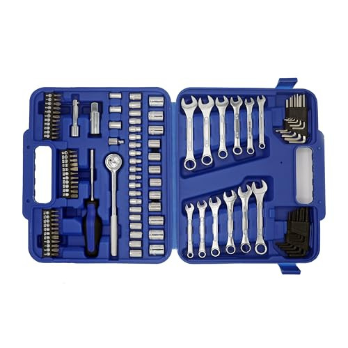 Ultra Steel 113PC Professional Mechanic Tool Set, Ratchet, Sockets, UA50051A-1