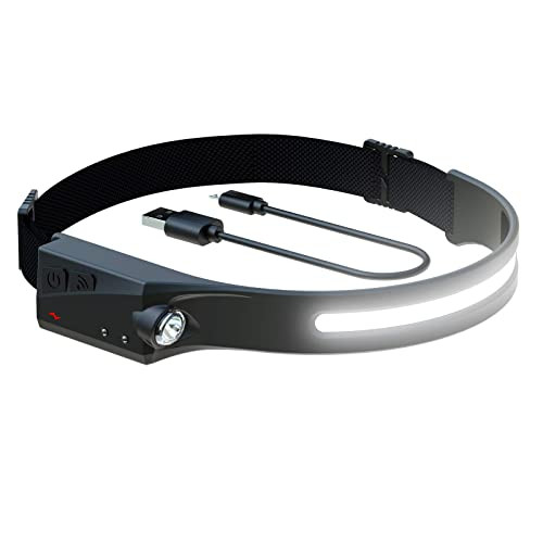MACHFALLY Rechargeable LED Headlamps Multi-purpose 350Lumens, LX200 - BLACK