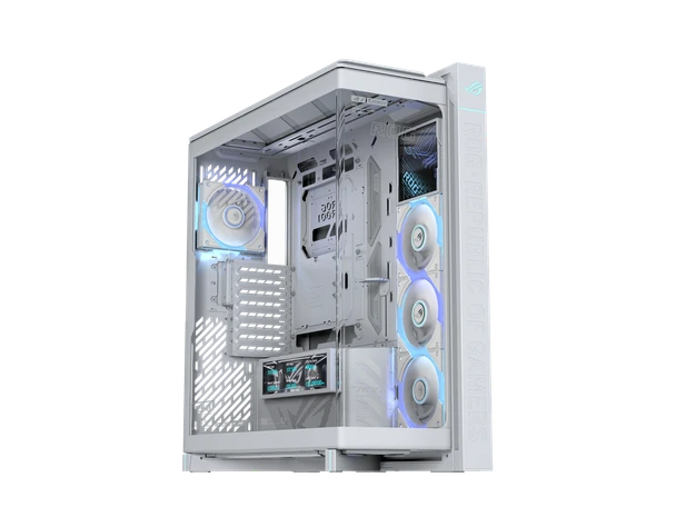 ASUS ROG Cronox ARGB White Edition Gaming PC Case, Four ARGB Fans, Curved