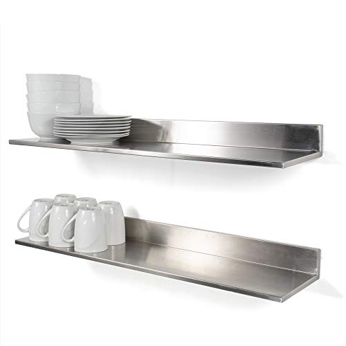 Wallniture Plat Stainless Steel Wall Shelf Heavy Duty Restaurant Bar Cafe New