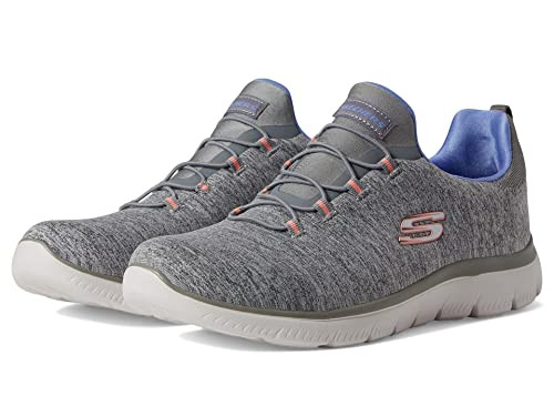 12983 Skechers Women's Summits Quick Getaway Sneaker Wide Gray 8 W New
