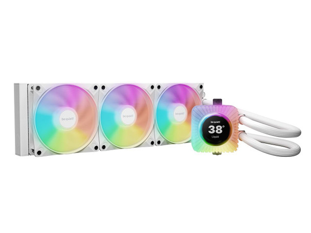 be quiet! Light Loop IO LCD 360mm White - High-Performance ARGB AIO Liquid CPU