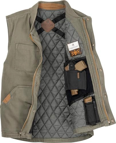 6520 Legendary Whitetails Mens CCW Canvas Water Resistant Vest Army XL