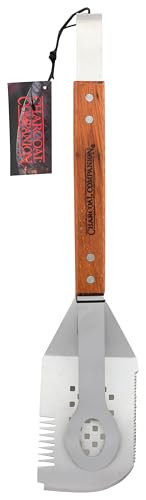 Charcoal Companion 5-in-1 All Purpose Grilling Spatula/Tongs 17.25-inch New