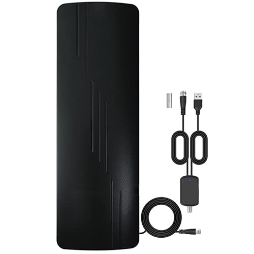 DOLLATEK HDTV ANTENNA SUPPORT 4K 1080P 360° RECEPTION - BLACK