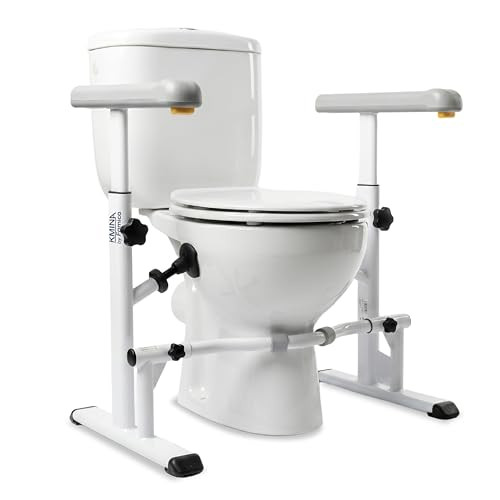 KMINA Toilet Safety Rails Heavy Duty Frame with Handles Adjustable New