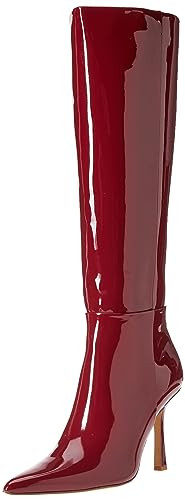 B0C3H6NPSR The Drop Women's Gemini Tall Heeled Boot - Dark Red - Size 9 New