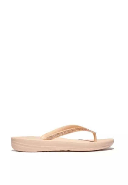 FITFLOP WOMEN'S IQUSHION OMBRE SPARKLE FLIP-FLOPS - SIZE: WOMEN 8.5 - ROSE