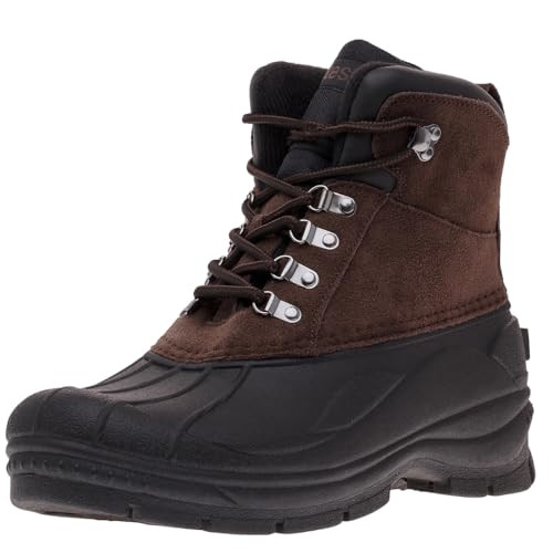 totes Mens Mike Duck Boot, Brown, 10 M New