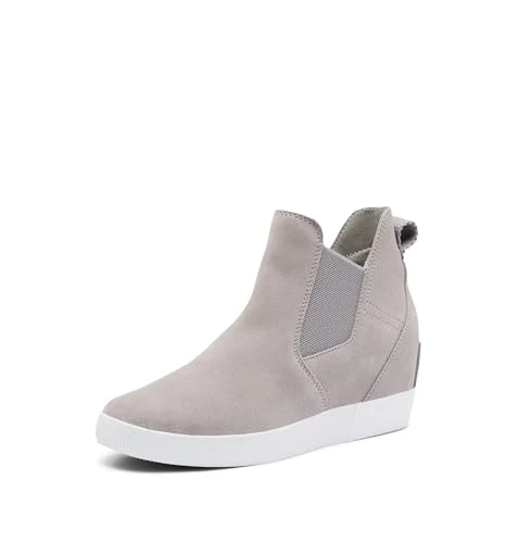 SOREL WOMEN'S OUT N ABOUT SLIP-ON WEDGE BOOT - SIZE WOMEN 11 GRAY/WHITE New
