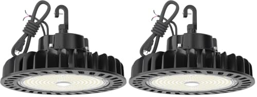 BULBEATS HYPERLITE LED UFO HIGH BAY LIGHTS 250W 1-10V DIMMABLE 5000K 2PK - BLACK New