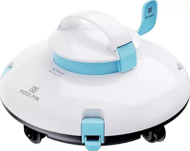 PoolMr Cordless Pool Vacuum Cleaner - Speed 52 Ft/Min, Self-Parking - White